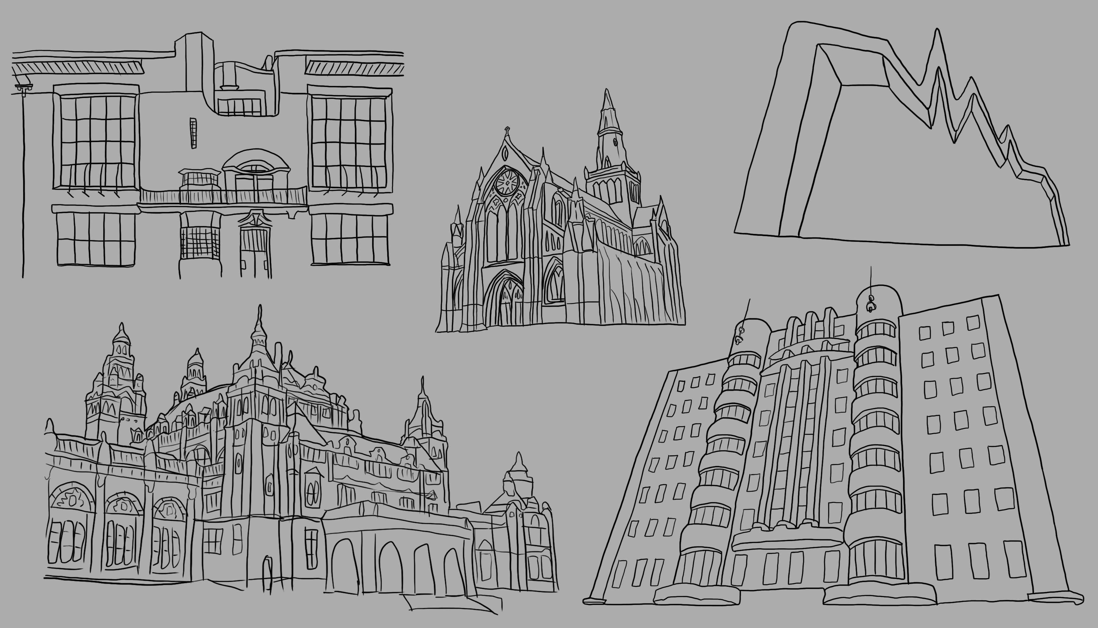 Buildscape Drawing Suited Cityscape Project (4) – Callum Falconer – Tradigital Artist